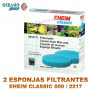 esponja filtrante eheim classic 600 X2 2217 azules