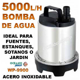 Bomba sumergible 5000 l/h wp 9900 sobo bomba agua sumergible wp 9900 5000 lh 105 w sobo