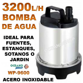 Bomba sumergible 3200l/h wp 9600 sobo bomba agua sumergible sobo wp 9600 3200 lh 80w