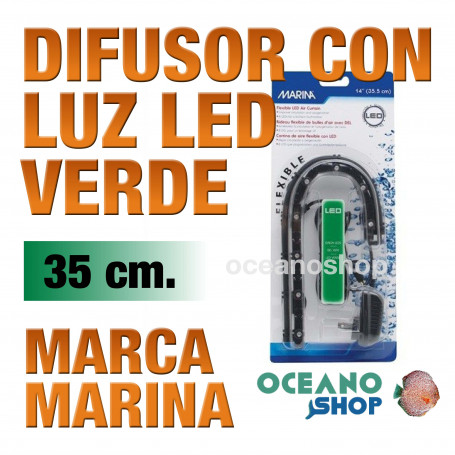 Difusor con Luz Led Air Curtain MARINA - Verde 35cm