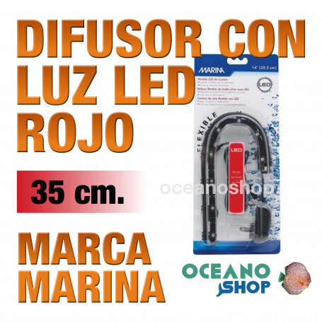 Difusor con Luz Led Air Curtain MARINA - Rojo 35cm