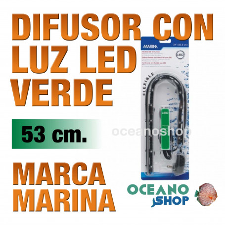 Difusor con Luz Led Air Curtain MARINA - Verde 53cm