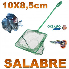 Red salabre para acuario de 10x8.5 cm mango 25cm,red verde salabre red acuario 10x8,5 cm