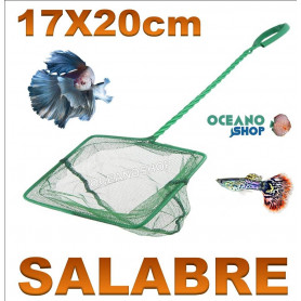 Red salabre para acuario de 17x20cm mango 37cm,red verde Red salabre para acuario de 17x20cm mango 37cm,red verde