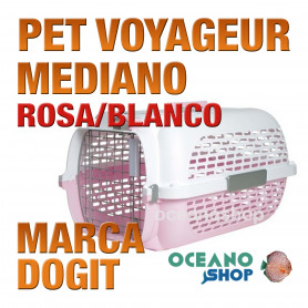 DOGIT PET VOYAGEUR Mediano ROSA/BLANCO DOGIT PET VOYAGEUR Mediano ROSA/BLANCO
