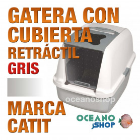 CATIT GATERA CON CUBIERTA RETRACTIL. GRIS CATIT GATERA CON CUBIERTA RETRACTIL. GRIS