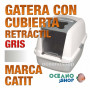 CATIT GATERA CON CUBIERTA RETRACTIL. GRIS