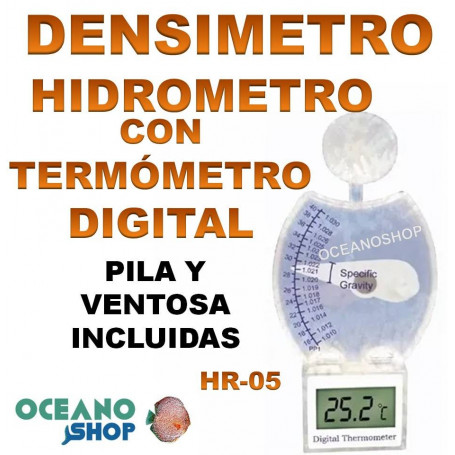 hidrometro densimetro con termometro digital 3 en 1 aleas hr 05