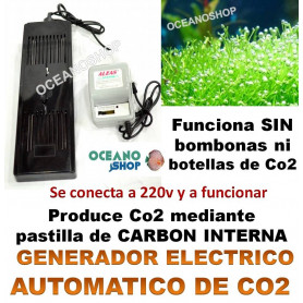 Sistema generador de co2 automático con pastilla de carbón interna sistema generador automatico de co2 aleas 162 carbón