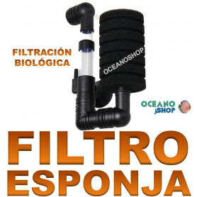 Filtro esponja biológico  FILTRO DE ESPONJA Funciona conectado a tu compresor oxigenador de aire.