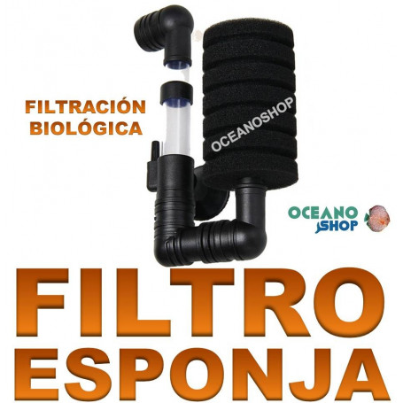 FILTRO DE ESPONJA Funciona conectado a tu compresor oxigenador de aire.