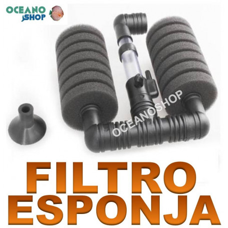filtro esponja biologico doble foamex acuario barato
