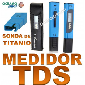 Medidor tds con temperatura Sonda de titanio medidor tds osmosis agua sonda titanio calidad minerales prueba
