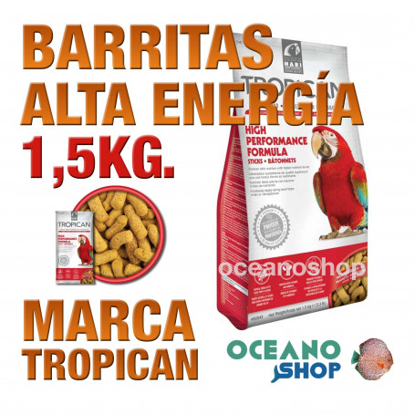 TROPICAN Stick/Pellets  PARA LOROS GRANDES 1,5 kg