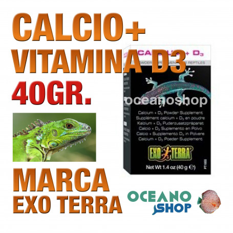 EXO TERRA CALCIO + VITAMINA D3 40g