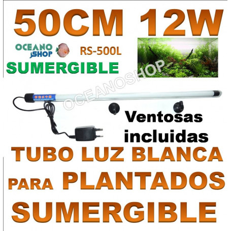 rs 500l 12w 50cm electrical tubo sumergilble blanco plantas acuarios pantalla