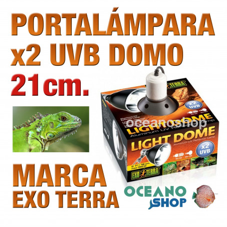 portalámparas-domo-x2-uvb-med-21-cm