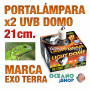 portalámparas-domo-x2-uvb-med-21-cm