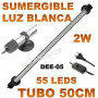 luz pantalla tubo acuario led 50cm dee 05 deebow blanca