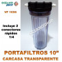porta filtros cartucho 10 vf1026 transparente resina osmosis acuario marino