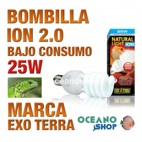 BOMBILLA REPTILES ION 2.0 BAJO CONSUMO 25W Exo Terra bombilla-reptiles-ion-20-bajo-consumo-25w-exo-terra