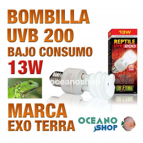 BOMBILLA REPTILES UVB 200 BAJO CONSUMO 13W bombilla-reptiles-uvb-200-bajo-consumo-13w