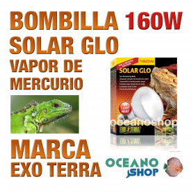 BOMBILLA REPTILES SOLAR GLO VAPOR DE MERCURIO 160W Exo Terra bombilla-reptiles-solar-glo-vapor-de-mercurio-160w-exo-terra