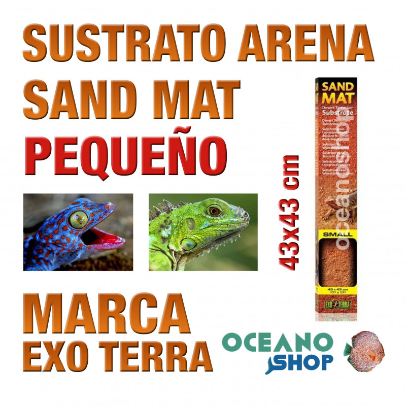 SUSTRATO ARENA SAND MAT PARA TERRARIO REPTILES Pequeño 43x43cm