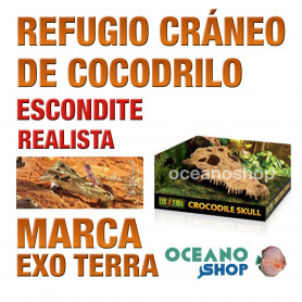 REFUGIO PARA REPTILES CROCODILE SKULL CRÁNEO DE COCODRILO Exo Terra refugio-para-reptiles-crocodile-skull-cráneo-de-cocodrilo-exo-terra