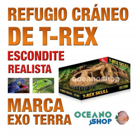 REFUGIO PARA REPTILES T-REX SKULL CRÁNEO DE T-REX Exo Terra refugio-para-reptiles-t-rex-skull-cráneo-de-t-rex-exo-terra