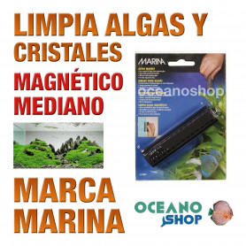 LIMPIA ALGAS Y CRISTALES MAGNÉTICO PARA ACUARIOS Mediano Marina limpia-algas-y-cristales-magnético-para-acuarios-mediano-marina