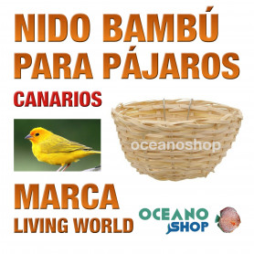 NIDO PARA PÁJARO CANARIO BAMBÚ 11x5,5cm Living World nido-para-pájaro-canario-bambú-11x55cm-living-world