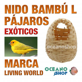 NIDO PARA PÁJAROS EXÓTICOS BAMBÚ L 14x11x16cm Living World nido-para-pájaros-exóticos-bambú-l-14x11x16cm-living-world