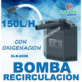 Bomba interior de esquina 150l/h 3,5w GLB-600b bomba recirculacion glb-600b jeneca esquina acuario 150 l/h