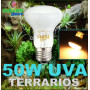 Bombilla 50w UVA para terrarios reptiles tortugas anfibiosincubadoras