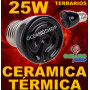 LAMPARA BOMBILLA 99% CALOR 25W CERAMICA TERMICA REPTIL terrario TORTUGA PAJARO