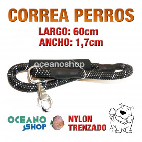 Correa para perros acolchada 60 cm y 1,7 cm Correa para perros acolchada 60 cm y 1,7 cm