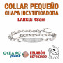 COLLAR 48cm PERRO CHAPA IDENTIFICADORA 2 MODOS NORMAL Y ESTRANGULADOR L15 1402