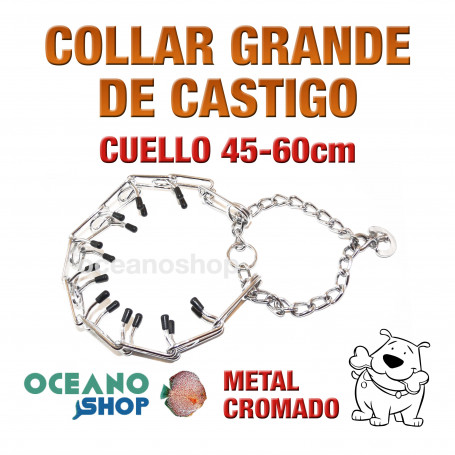 COLLAR DE CASTIGO PERRO CUELLO Gde 45-60cm ANCHO 3,5cm ADIESTRAMIENTO L14 1015