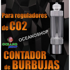 Contador de burbujas de Co2 para manoreductor regulador co2 burbujas contador cuenta acuario bombona