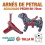 ARNÉS REFORZADO TALLA M PETRAL AJUSTABLE PERRO PECHO 60-70cm