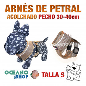 ARNÉS PETRAL ACOLCHADO Y CÓMODO AJUSTABLE PERRO TALLA S PECHO 30-40cm L44S 3419 ARNÉS PETRAL ACOLCHADO Y CÓMODO AJUSTABLE PERRO TALLA S PECHO 30-40cm