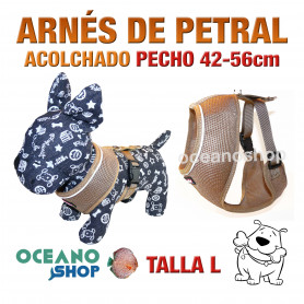 ARNÉS PETRAL ACOLCHADO Y CÓMODO AJUSTABLE PERRO TALLA L PECHO 42-56cm L46L 3419 ARNÉS PETRAL ACOLCHADO Y CÓMODO AJUSTABLE PERRO TALLA L PECHO 42-56cm
