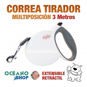 CORREA TIRADOR MULTIPOSICION NYLON 3 Metros ADIESTRAMIENTO PASEO PERRO L54B 1386 CORREA TIRADOR MULTIPOSICION NYLON 3 Metros ADIESTRAMIENTO PASEO PERRO
