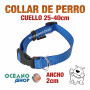 COLLAR PERRO AZUL AJCOLLAR PERRO AZUL AJUSTABLE DE NYLON CUELLO 25-40cm ANCHO 2cm