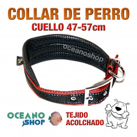 COLLAR PERRO ROJO Y NEGRO ACOLCHADO AJUSTABLE CALIDAD CUELLO 47-57cm L94 3232 COLLAR PERRO ROJO Y NEGRO ACOLCHADO AJUSTABLE CALIDAD CUELLO 47-57cm