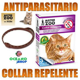 Collar antiparasitario para gatos collar antiparasitos repelente gato antiparasitario pulgas garrapatas mister zoo mosquitos 50286