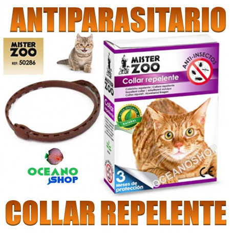 collar antiparasitos repelente gato antiparasitario pulgas garrapatas mister zoo mosquitos 50286