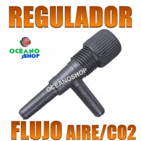 Llave de regulación de flujo de aire o co2 para mangura de 4/6mm  llave regulador regulacion reguladora aire oxigeno acuario aireacion cierre valvula flujo co2