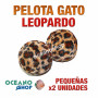 Juguete x2 pelotas gato pequeñas leopardo 3,5cm diámetro